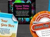 Platillas gratuitos pegatinas para promover servicio negocio