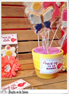 Para mamá... unas flores - galletas