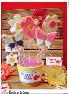 Para mamá... unas flores - galletas