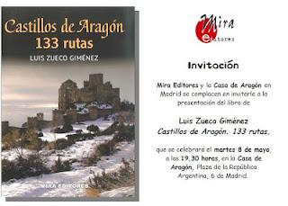 Martes, 8 de mayo, presentación en la Casa de Aragón en Madrid.