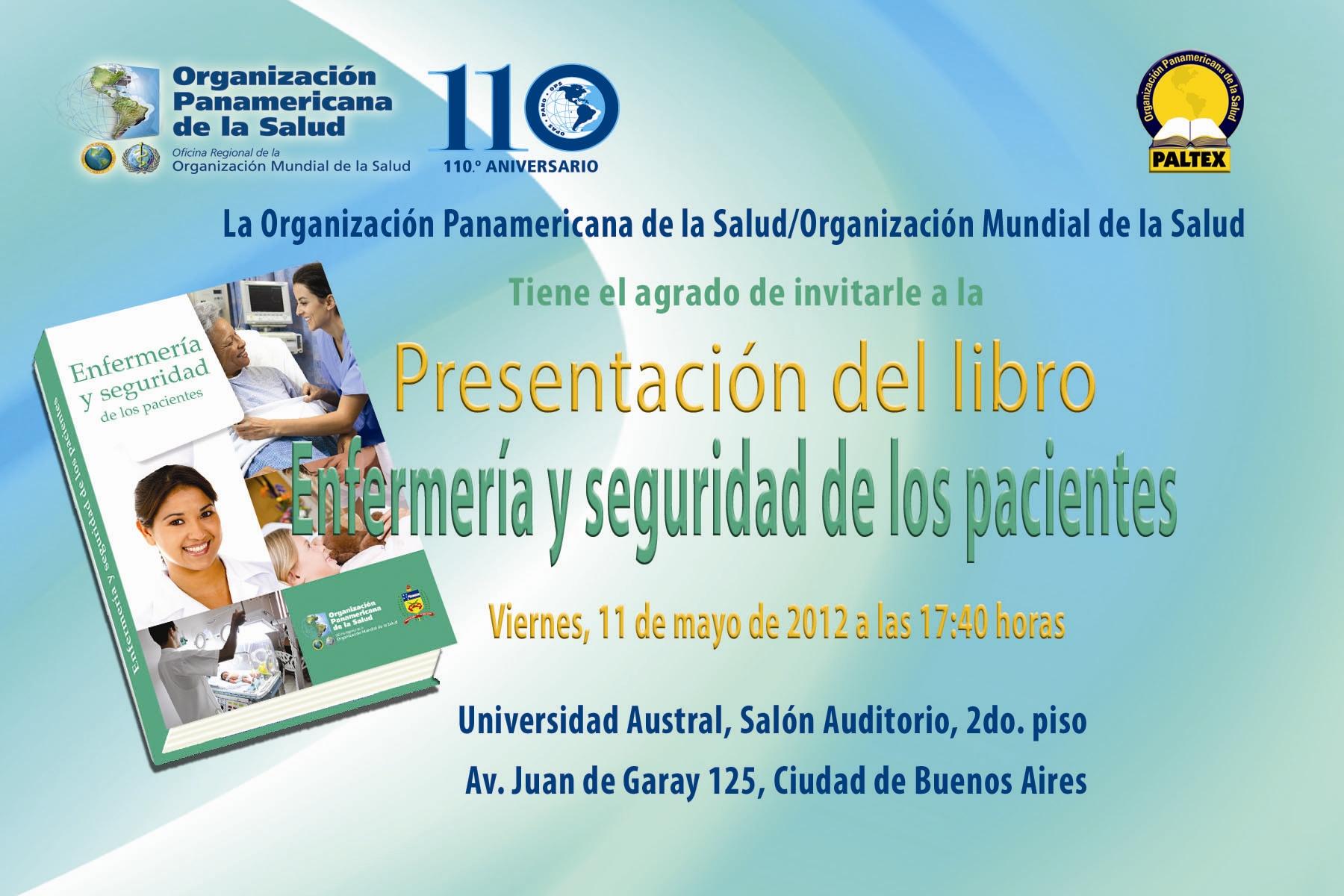 La OPS/OMS presenta libro sobre enfermería y seguridad de los pacientes.