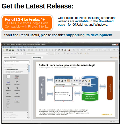 pencil Pencil, aplicación libre y muy interesante para la creacion de interfaces gráficos
