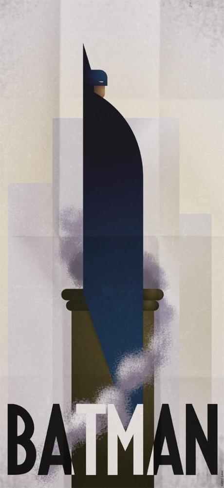 Superhéroes Art Deco
