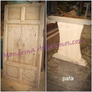 Puerta de estilo clásico reciclada