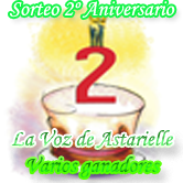 Sorteo segundo aniversario del blog La voz de Astarielle