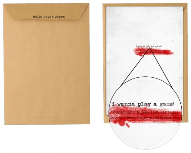 Una invitación muy sangrienta para el estreno de Saw 3D