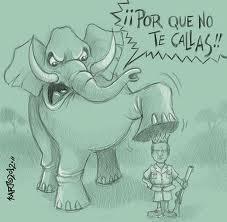 La izquierda Española se solidariza con el elefante para echar al Rey  de España