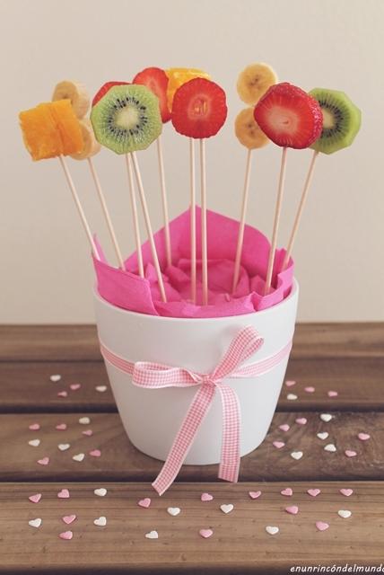 Maceta con frutas, ¡Que rico mama!