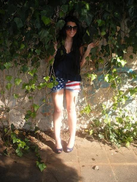 With my american shorts (DIY)