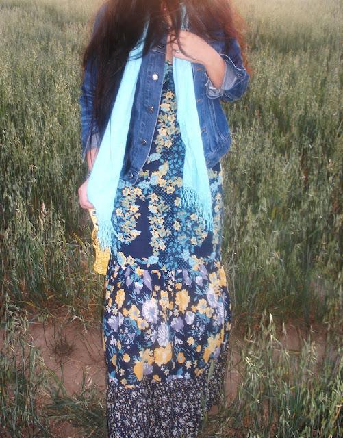 Vestido largo estampado