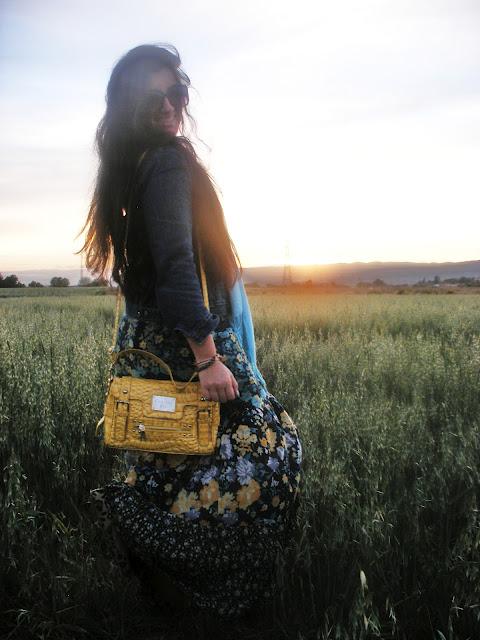 Vestido largo estampado