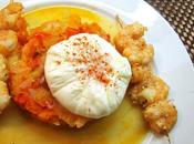 Alboronia brochetas langostinos