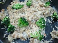 Risotto de champiñones con brócoli