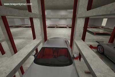 Estacionamiento automático Estacionamiento robotizado vertical.