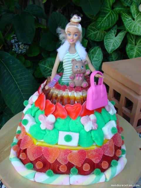 Tarta de chuches: Una Barbie-chuche paso a paso