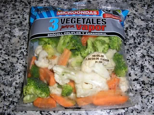 verduras en bolsa de Mercadona, para microondas