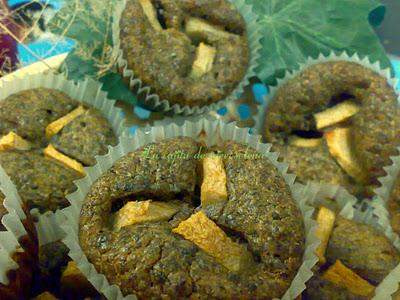 Magdalenas de morcilla y manzana