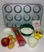 Magdalenas de morcilla y manzana