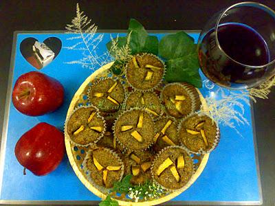 Magdalenas de morcilla y manzana