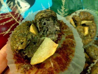 Magdalenas de morcilla y manzana