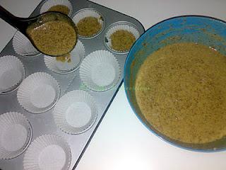 Magdalenas de morcilla y manzana