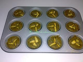 Magdalenas de morcilla y manzana