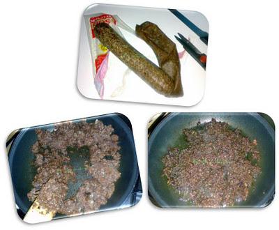 Magdalenas de morcilla y manzana