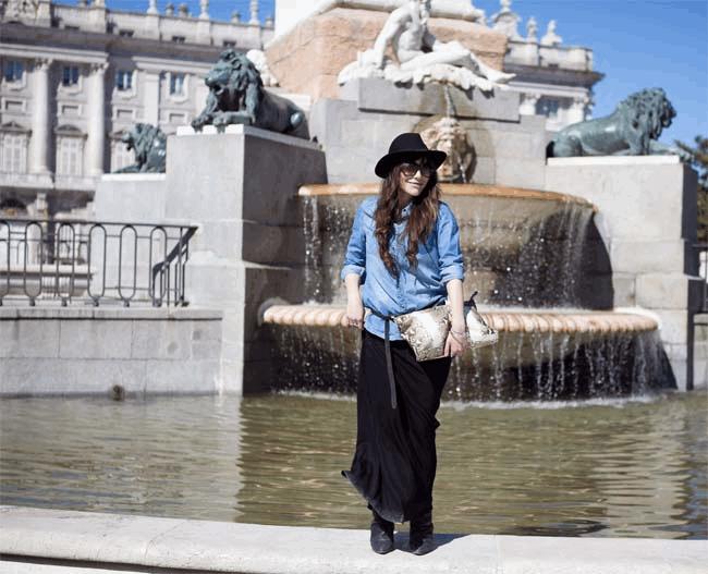 real palace in long skirt