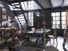 decoración vintage industrial Dialma Brown