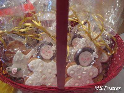 Galletas de naranja decoradas para Primera Comunión