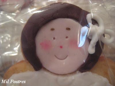 Galletas de naranja decoradas para Primera Comunión