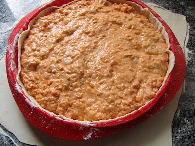 Empanada de salmón y gambas