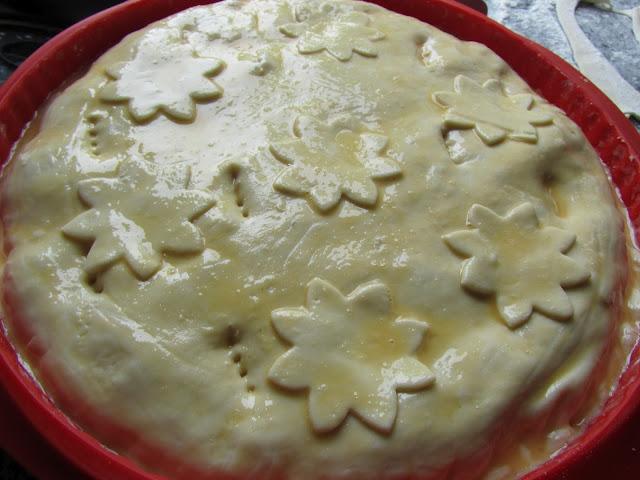 Empanada de salmón y gambas