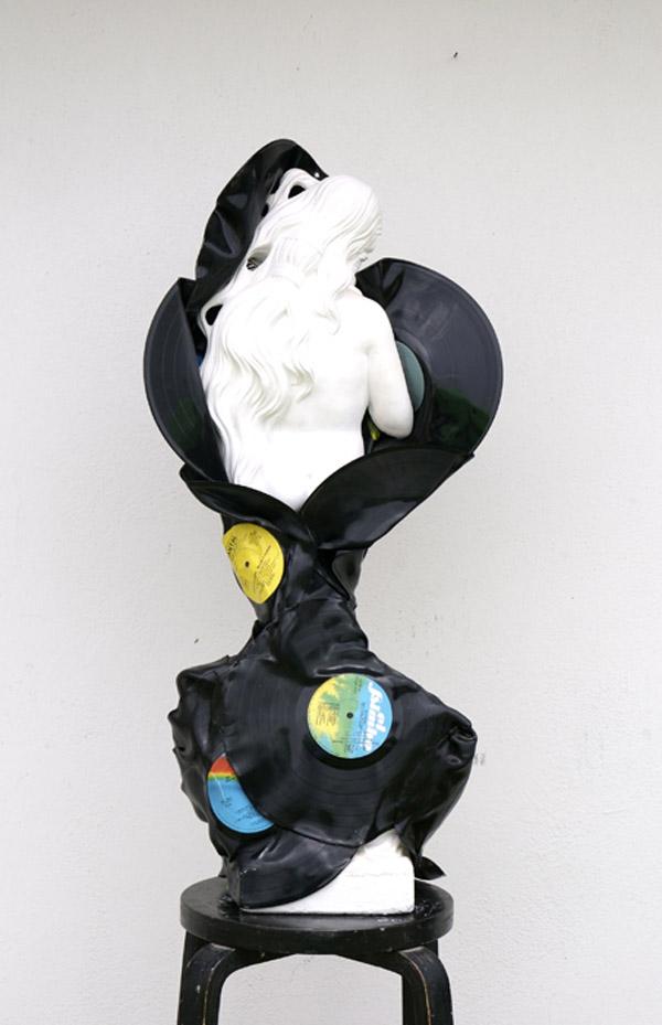 Música transformada en Arte: Esculturas con Vinilo