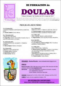 III Edición formación Doulas Alicante 2012-2013