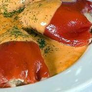PIMIENTOS RELLENOS DE LANGOSTINOS Y RAPE