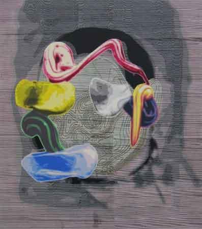 Markus Oehlen 'Portrait of an unknow person I hate 1', 2012. Acrílico y técnica mixta sobre tela.