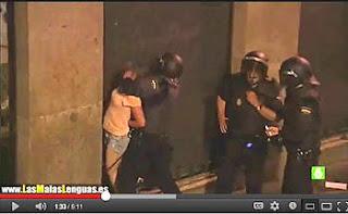 Polis violentos, con los débiles. Vergonzoso, inmoral