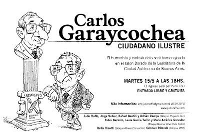 Carlos Garaycochea será nombrado ciudadano ilustre de Buenos Aires