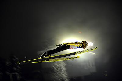 La espectacularidad de los saltos de ski
