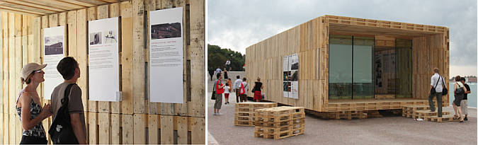 pallethouse temporary pavilion 01 Vivienda de Pallets   Premio Europeo de Estudiantes a la Sostenibilidad en 2008
