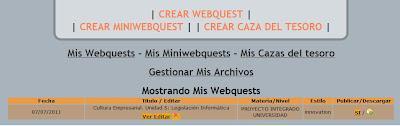 Herramientas para crear una Webquest