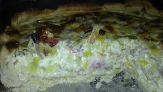 Quiche de puerros y queso