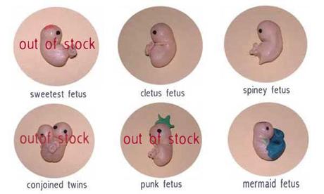 Jabón con forma de feto