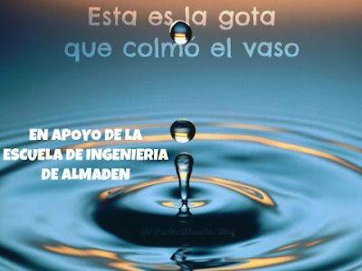 Carteles en apoyo de la Escuela de Ingeniería de Almadén