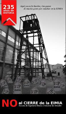 Carteles en apoyo de la Escuela de Ingeniería de Almadén