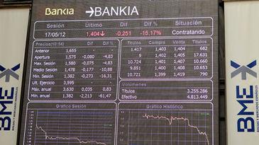 Bankia se hunde en la bolsa