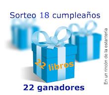 Sorteo 18 cumpleaños del blog En un rincón de la estantería