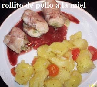 rollito de pollo a la miel