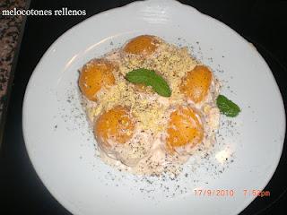 melocotones rellenos